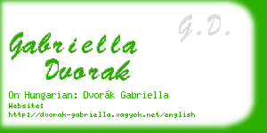gabriella dvorak business card