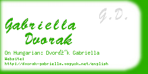 gabriella dvorak business card
